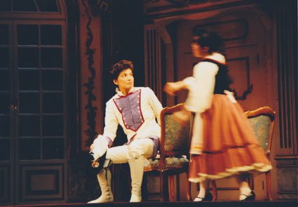 As Cherubino in the Marriage of Figaro, in Tokyo.
